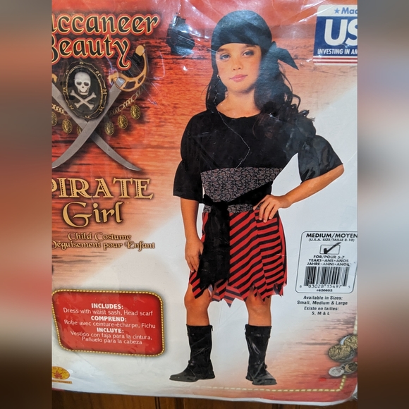 Rubie's Costumes Rubies Pirate Girl Halloween Costume Size M 57 Yrs